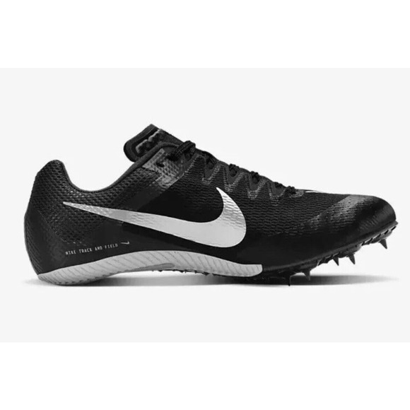 NIKE Black Zoom Rival Sprint Track Spikes Shoes DC8753 New Fast Ship Mens 12 - Picture 2 of 15